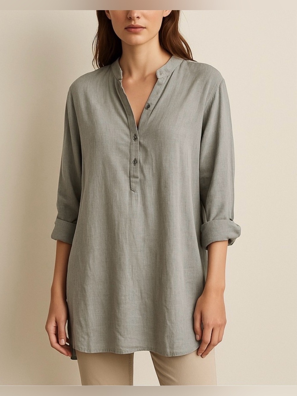 Dolma Degrade Tunic Linen Shirt